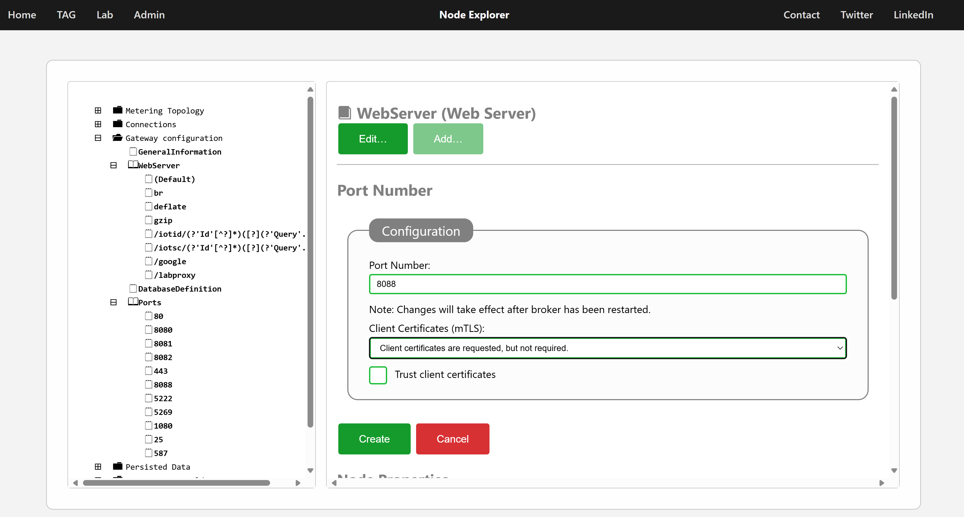 Enable mTLS for port 8088