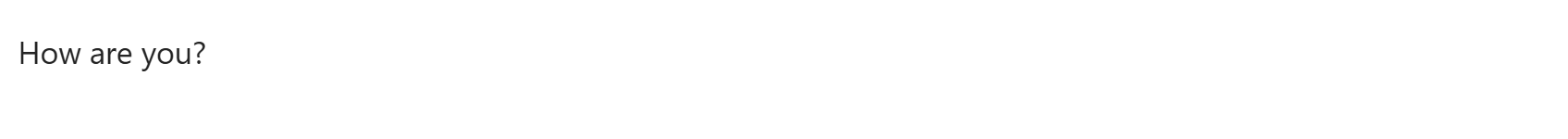 Example Chat Response, Sender Side