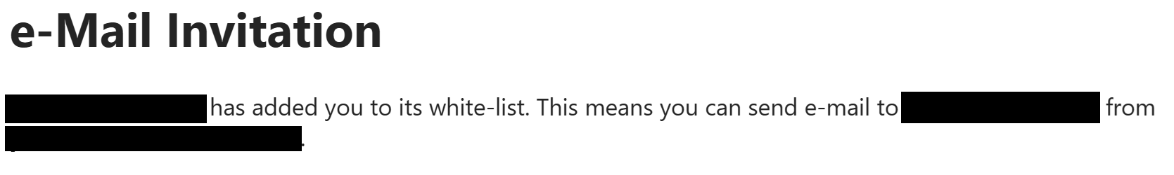 Added to white-list