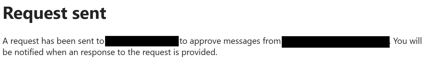 Presence Subscription Request Sent Confirmation